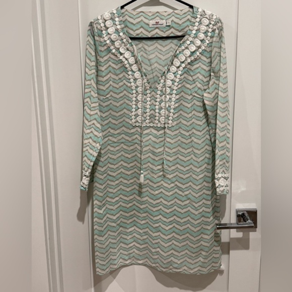 Vineyard Vines Women's Tunic Swim Cover up size Small S bohemian nautical - Picture 1 of 7